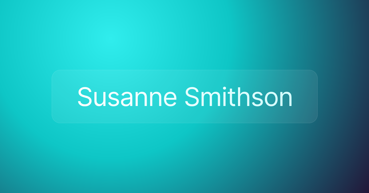 Susanne Smithson
