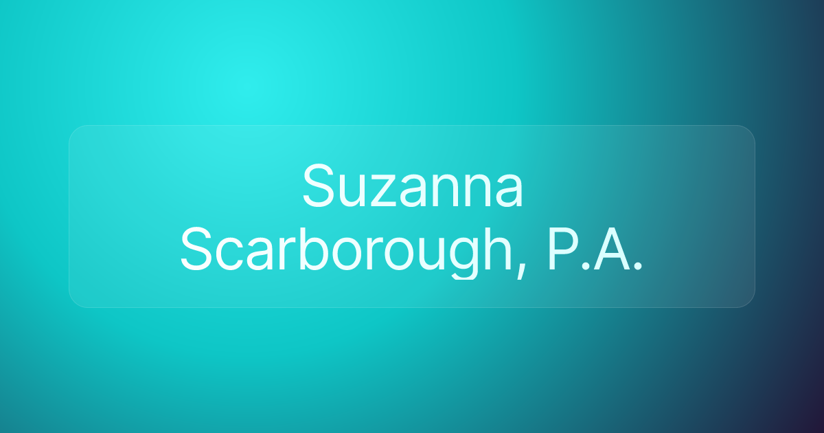 Suzanna Scarborough, P.A.