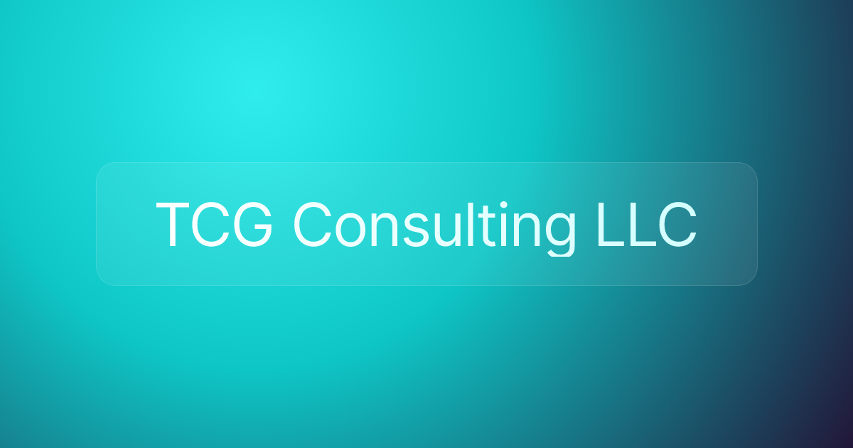 TCG Consulting LLC