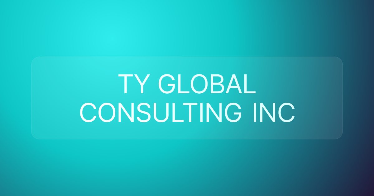 TY GLOBAL CONSULTING INC