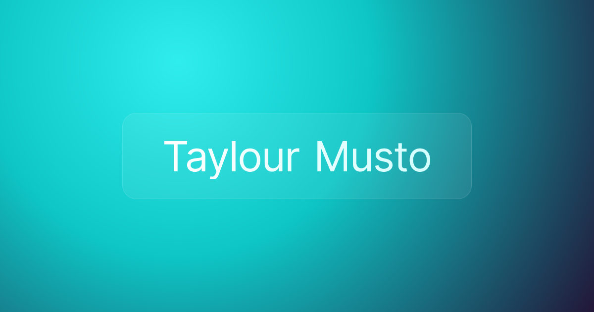 Taylour Musto