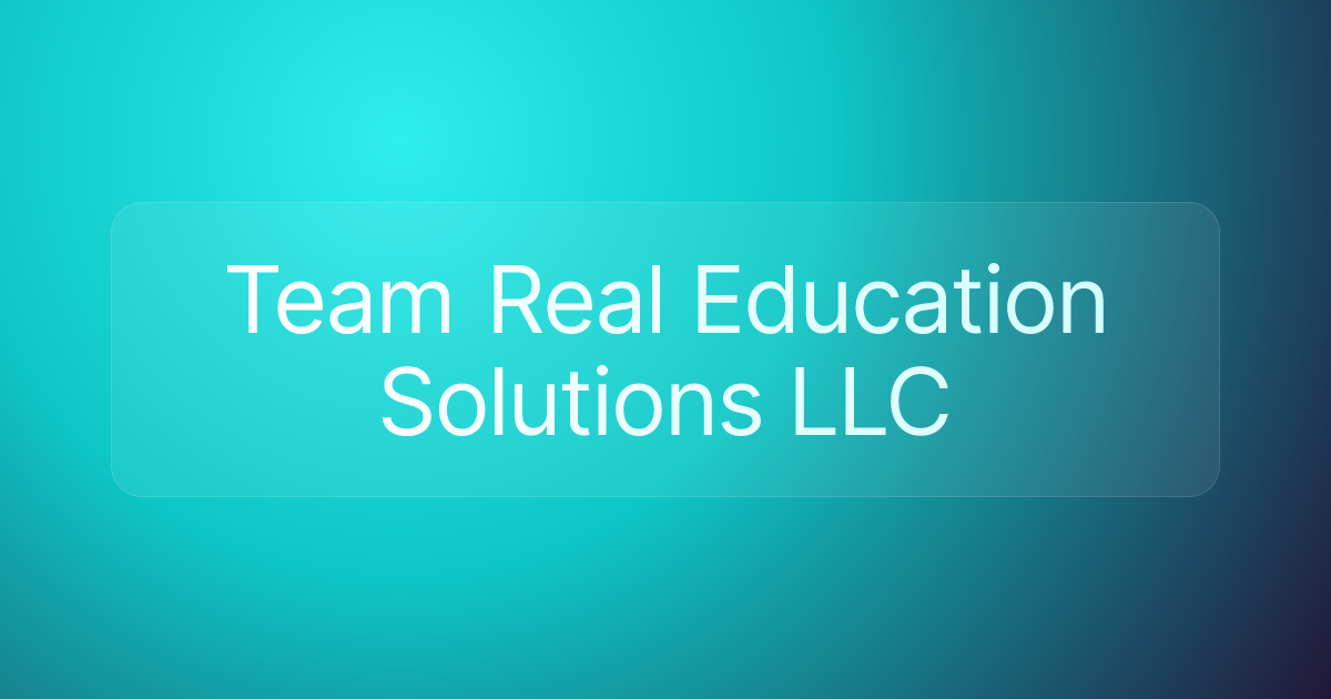 Team Real Education Solutions LLC