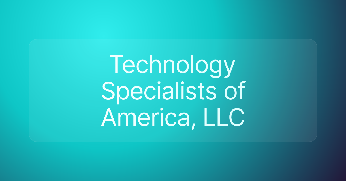 Technology Specialists of America, LLC