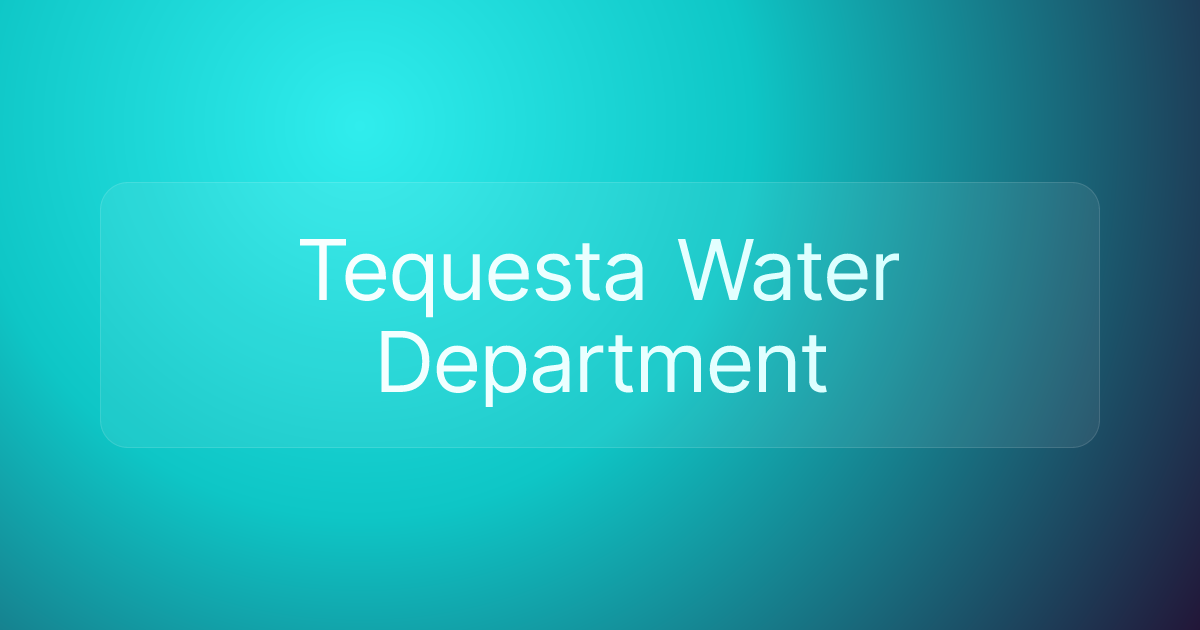 Tequesta Water Department