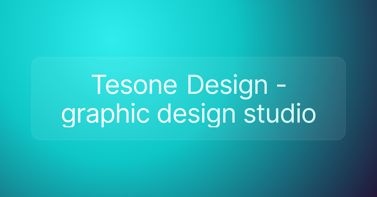 Tesone Design - graphic design studio