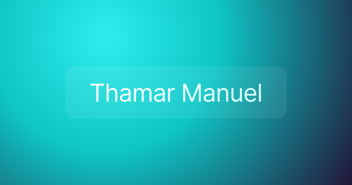 Thamar Manuel