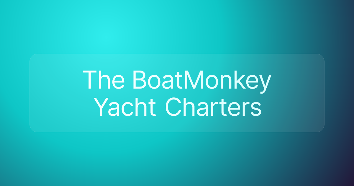 The BoatMonkey Yacht Charters