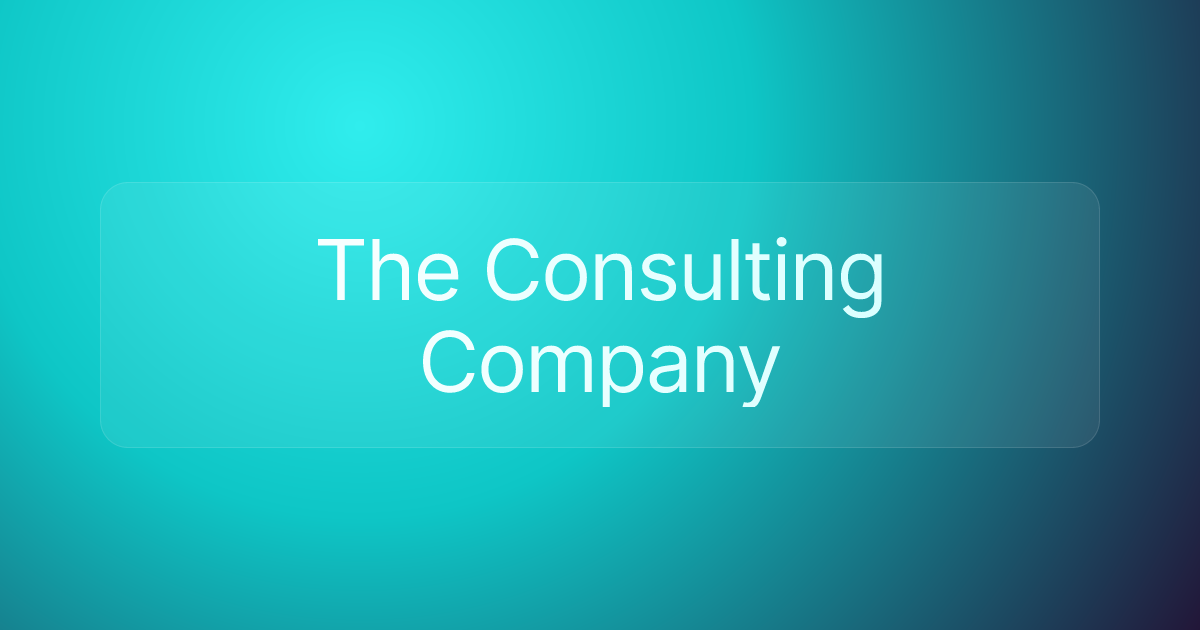 The Consulting Company