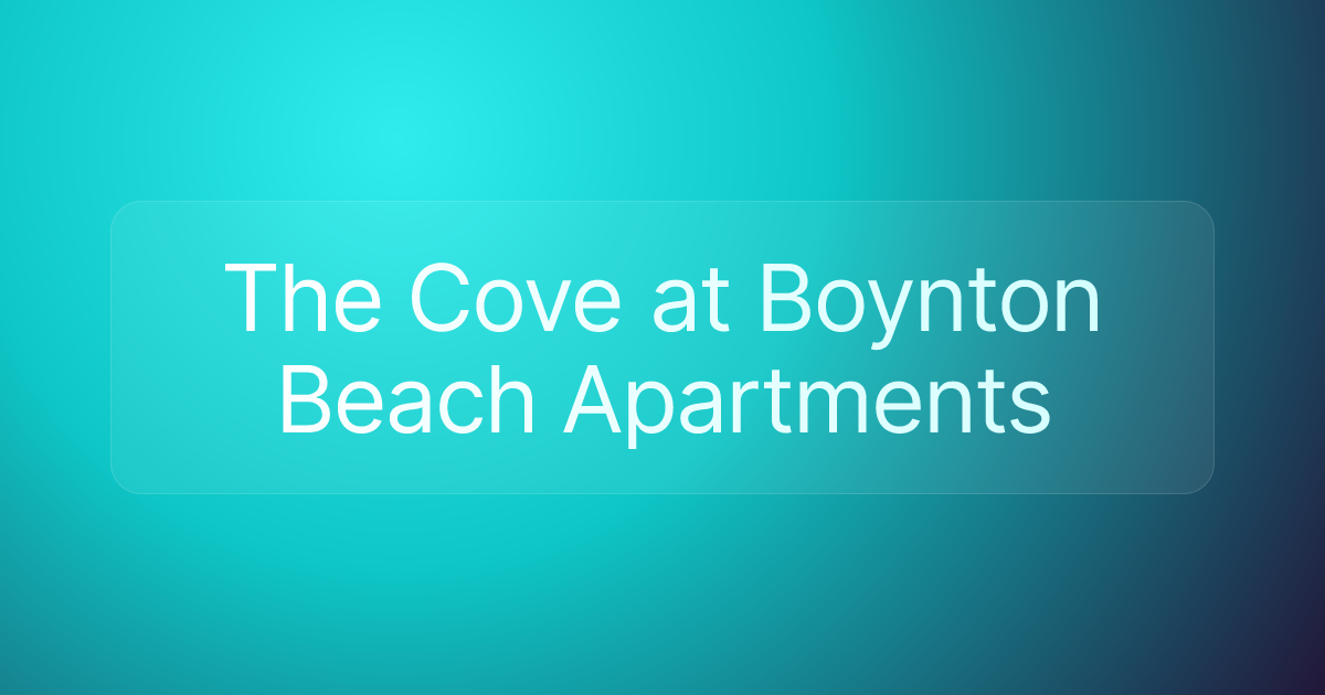 The Cove at Boynton Beach Apartments