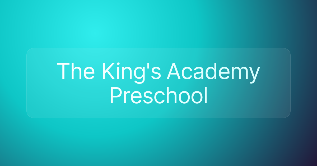 The King's Academy Preschool