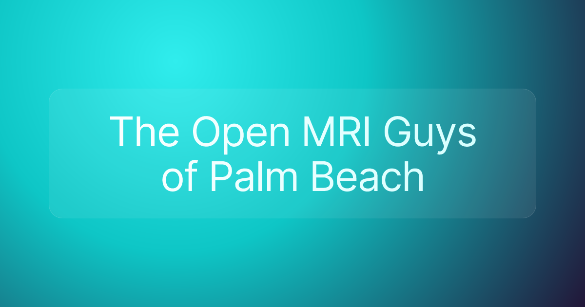 The Open MRI Guys of Palm Beach