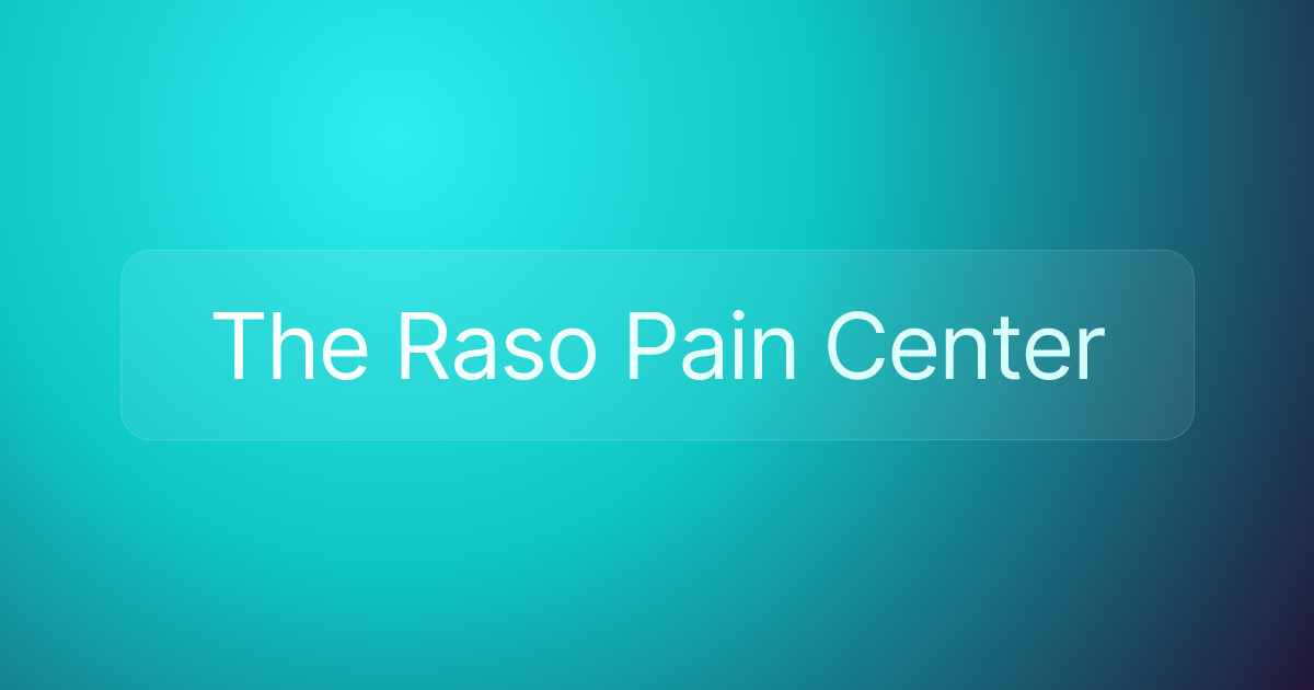 The Raso Pain Center