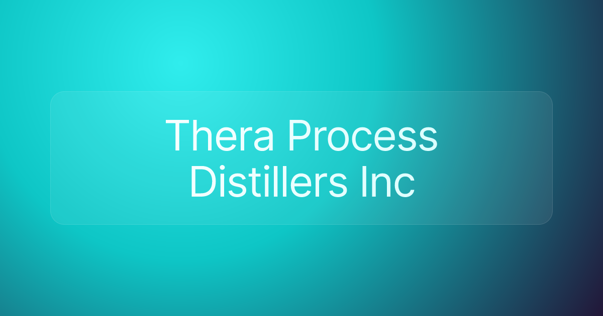 Thera Process Distillers Inc