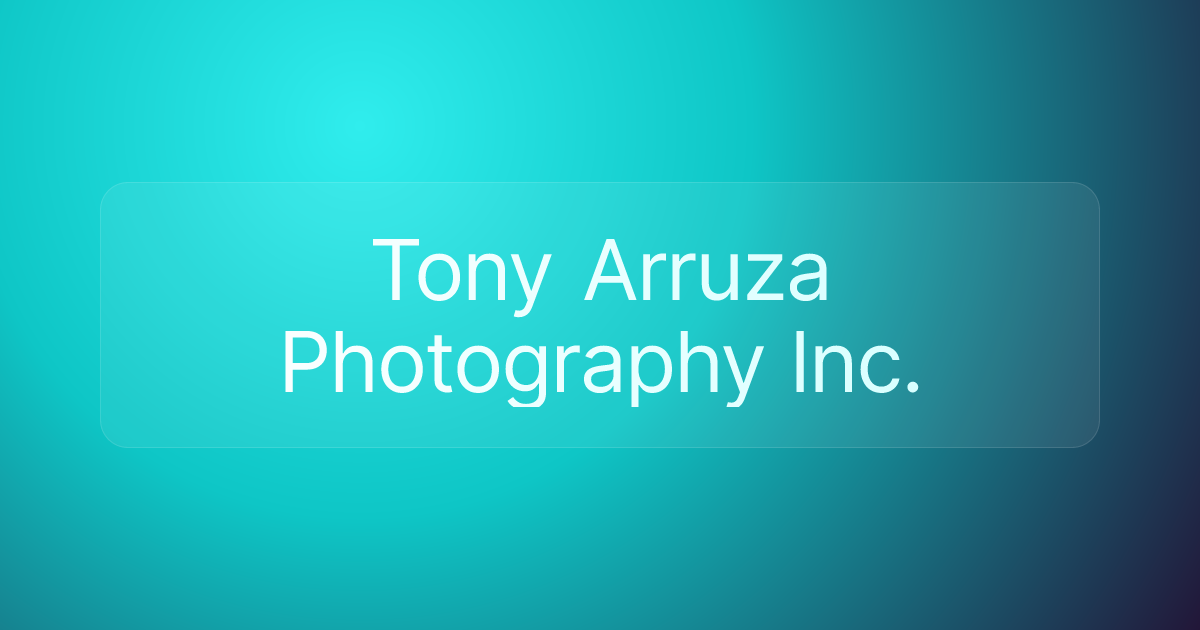 Tony Arruza Photography Inc.