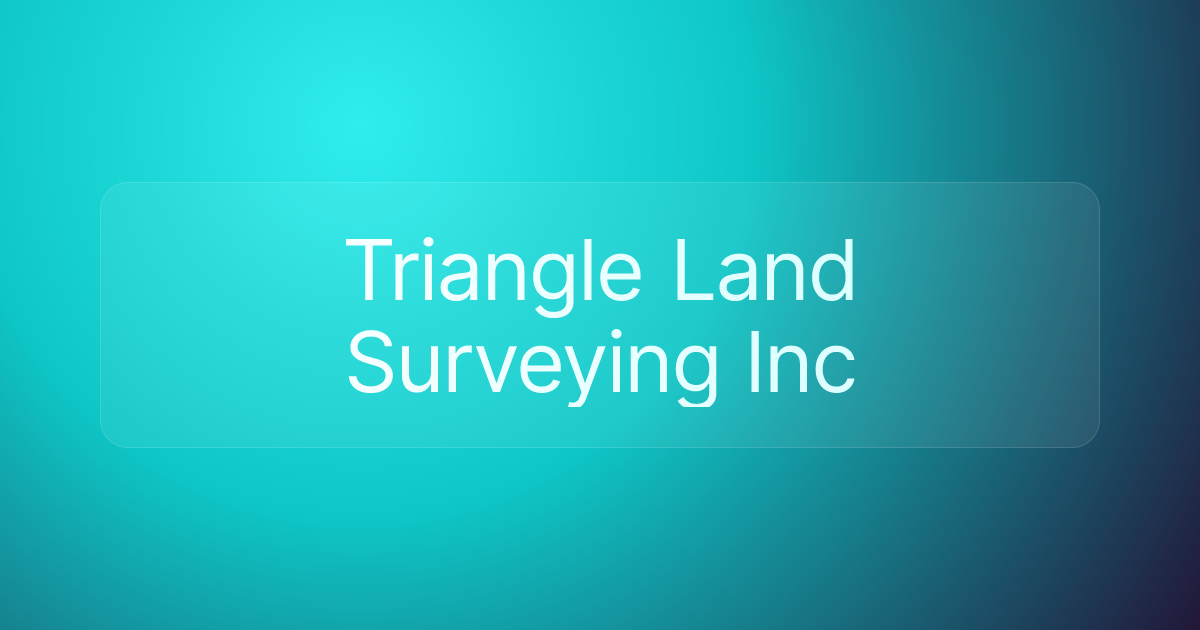 Triangle Land Surveying Inc