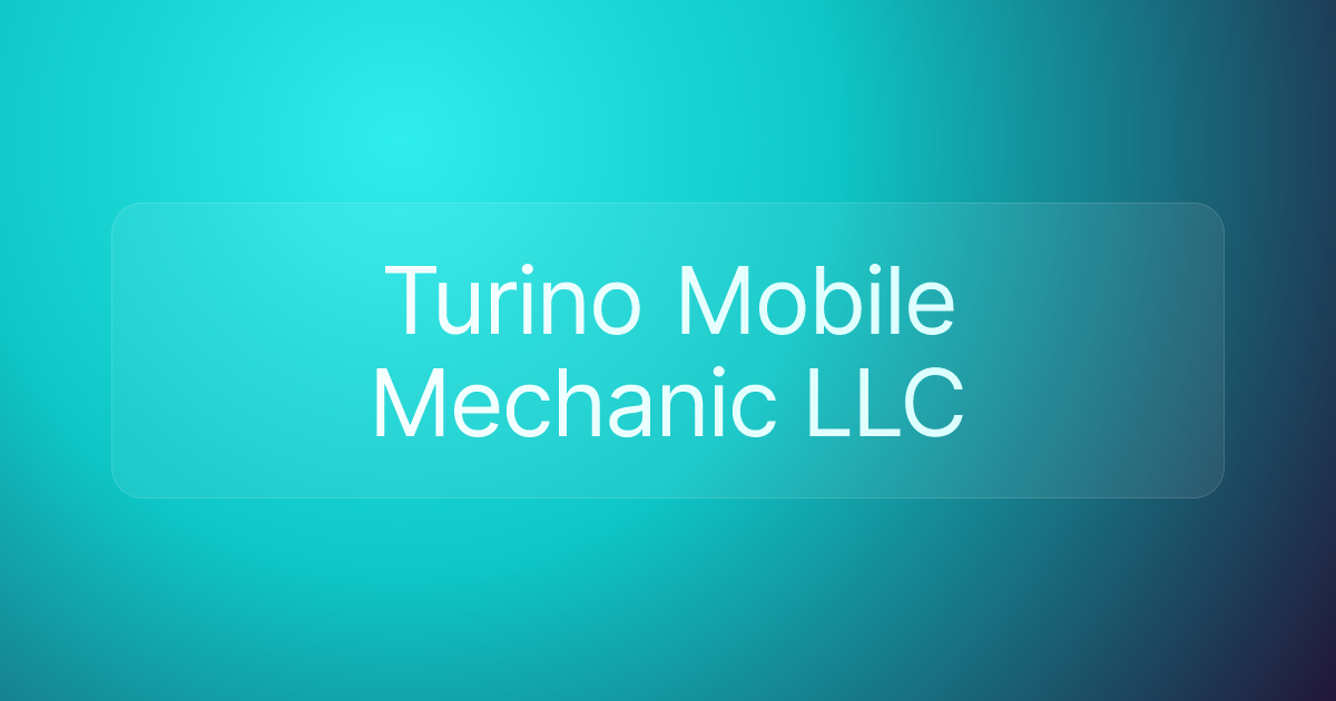 Turino Mobile Mechanic LLC