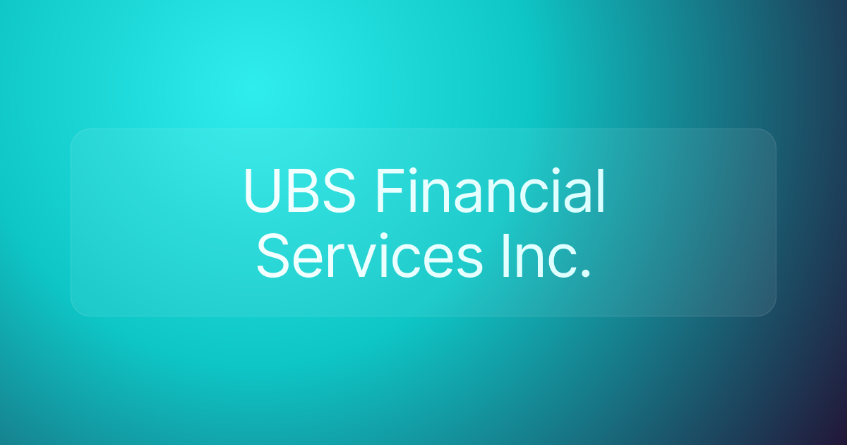 UBS Financial Services Inc.