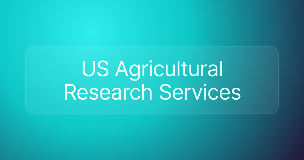 US Agricultural Research Services