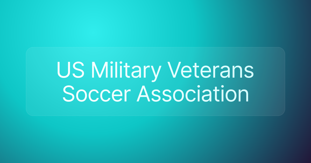 US Military Veterans Soccer Association