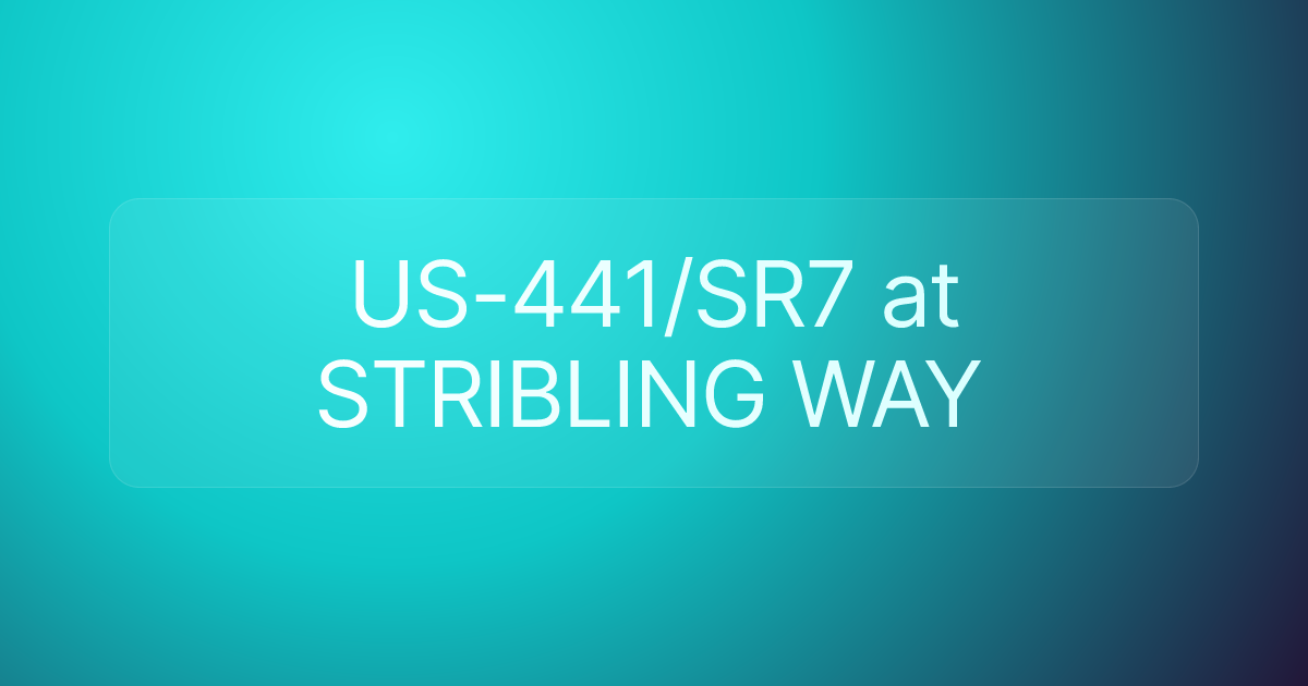US-441/SR7 at STRIBLING WAY