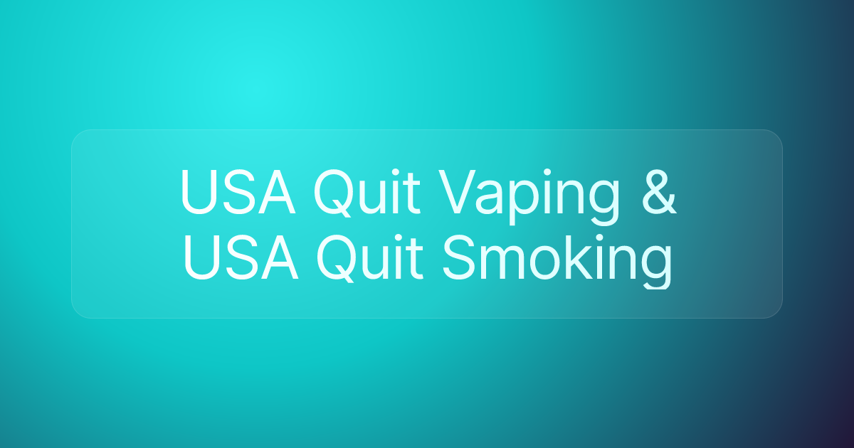 USA Quit Vaping & USA Quit Smoking