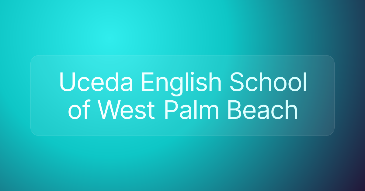 Uceda English School of West Palm Beach