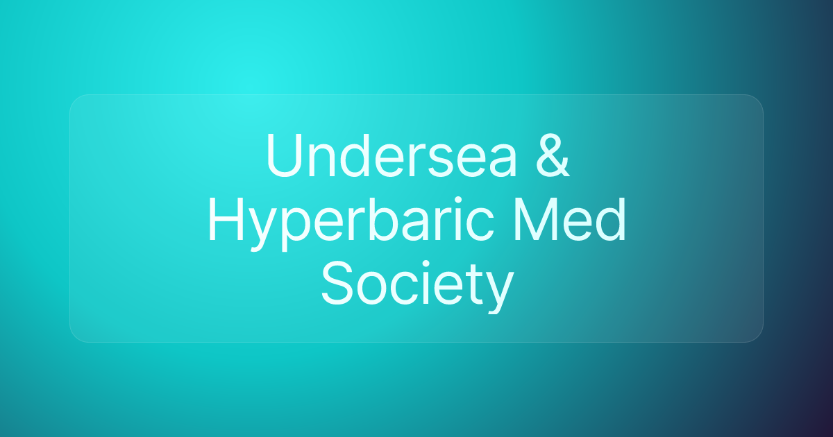 Undersea & Hyperbaric Med Society