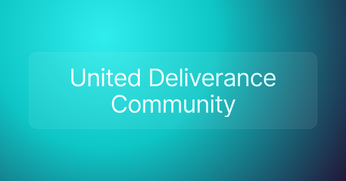 United Deliverance Community