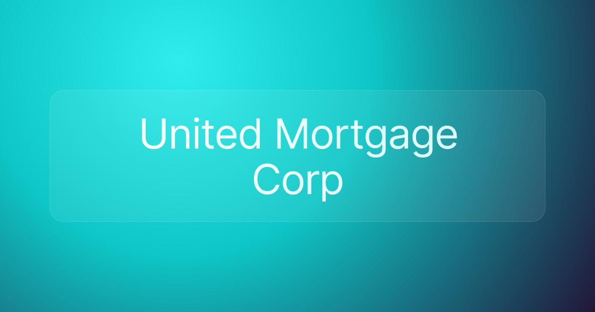United Mortgage Corp