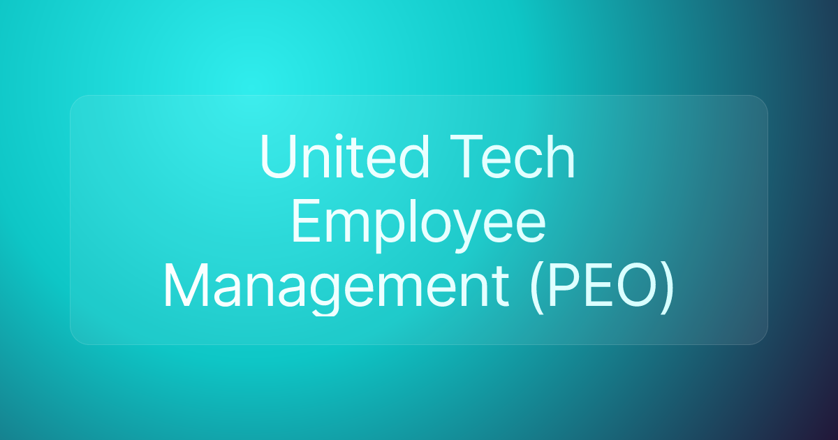 United Tech Employee Management (PEO)
