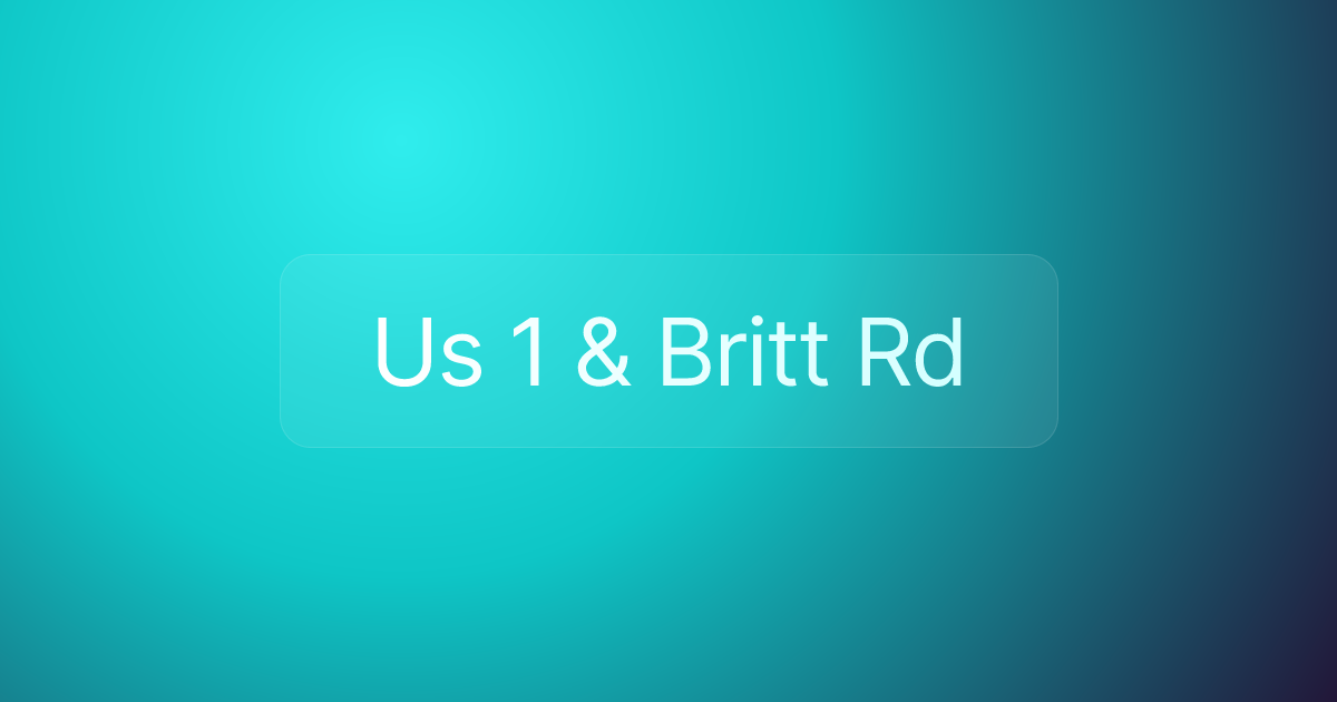 Us 1 & Britt Rd