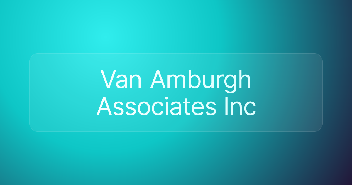Van Amburgh Associates Inc