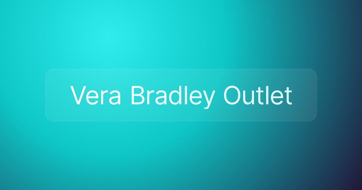 Vera Bradley Outlet