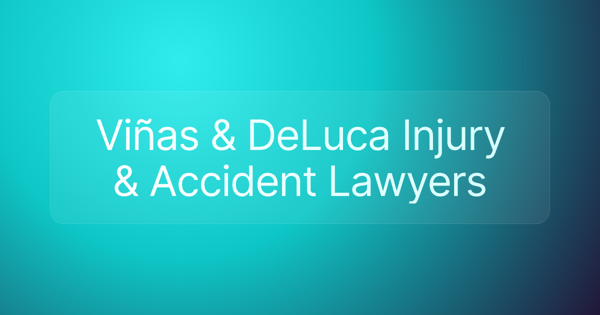 Viñas & DeLuca Injury & Accident Lawyers