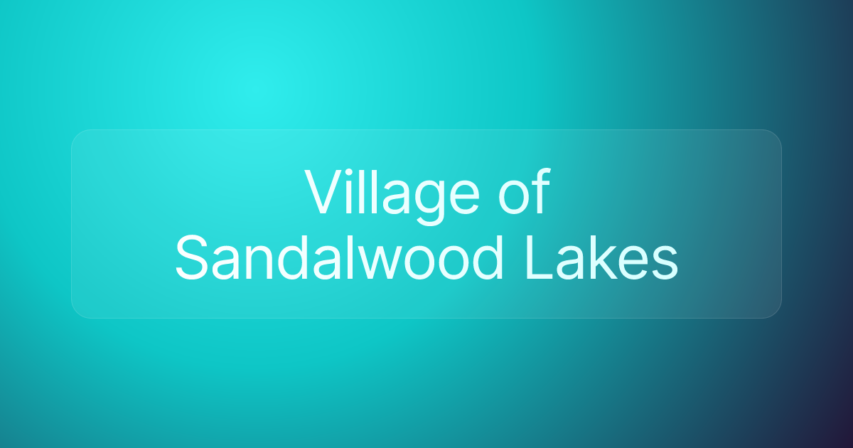 Village of Sandalwood Lakes
