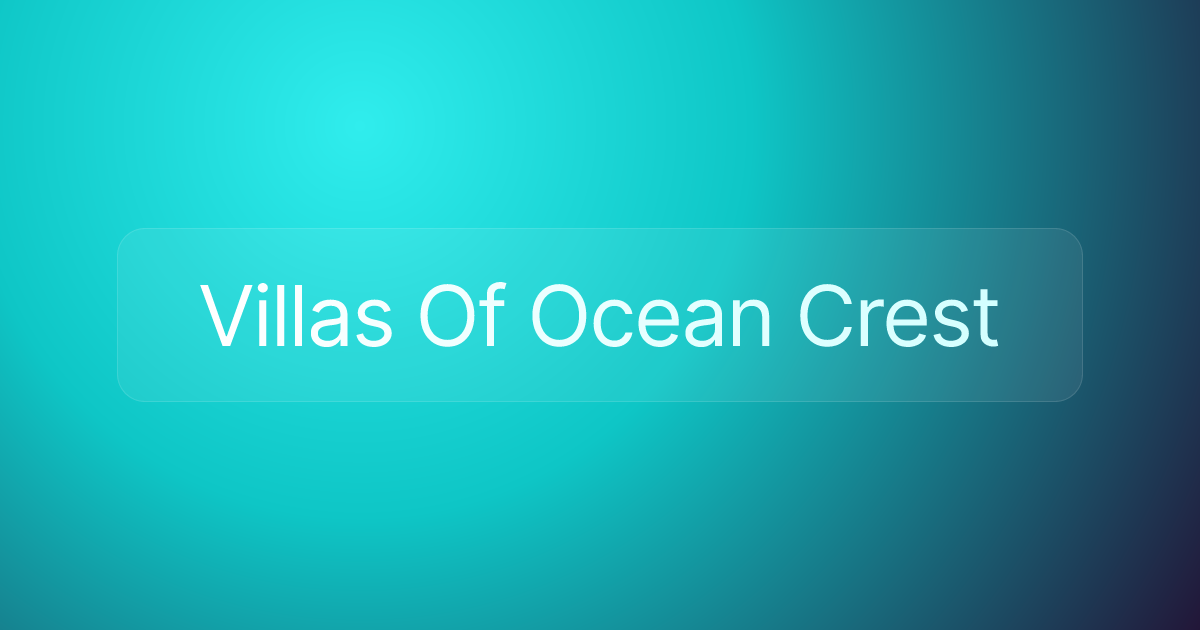 Villas Of Ocean Crest