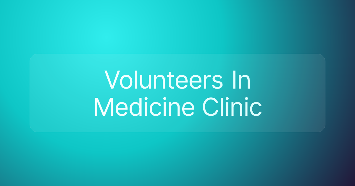 Volunteers In Medicine Clinic