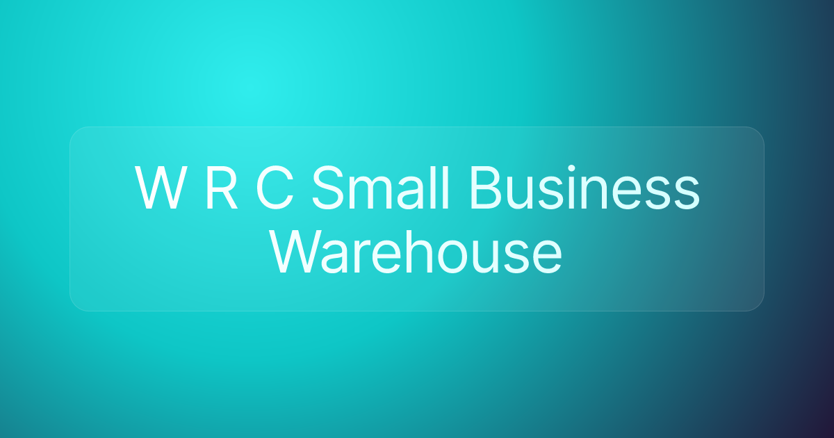 W R C Small Business Warehouse