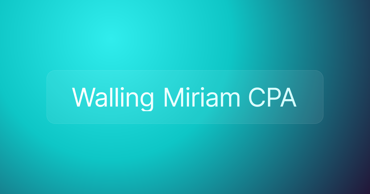 Walling Miriam CPA