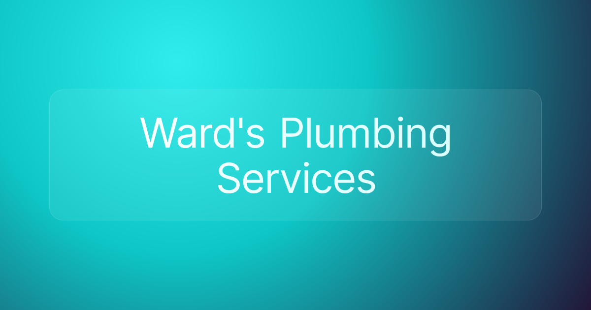 Ward's Plumbing Services