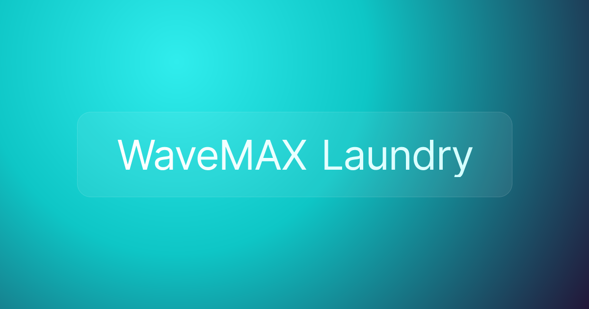 WaveMAX Laundry