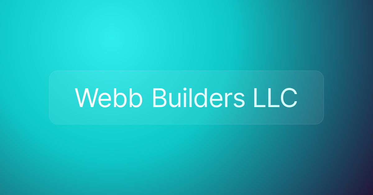 Webb Builders LLC