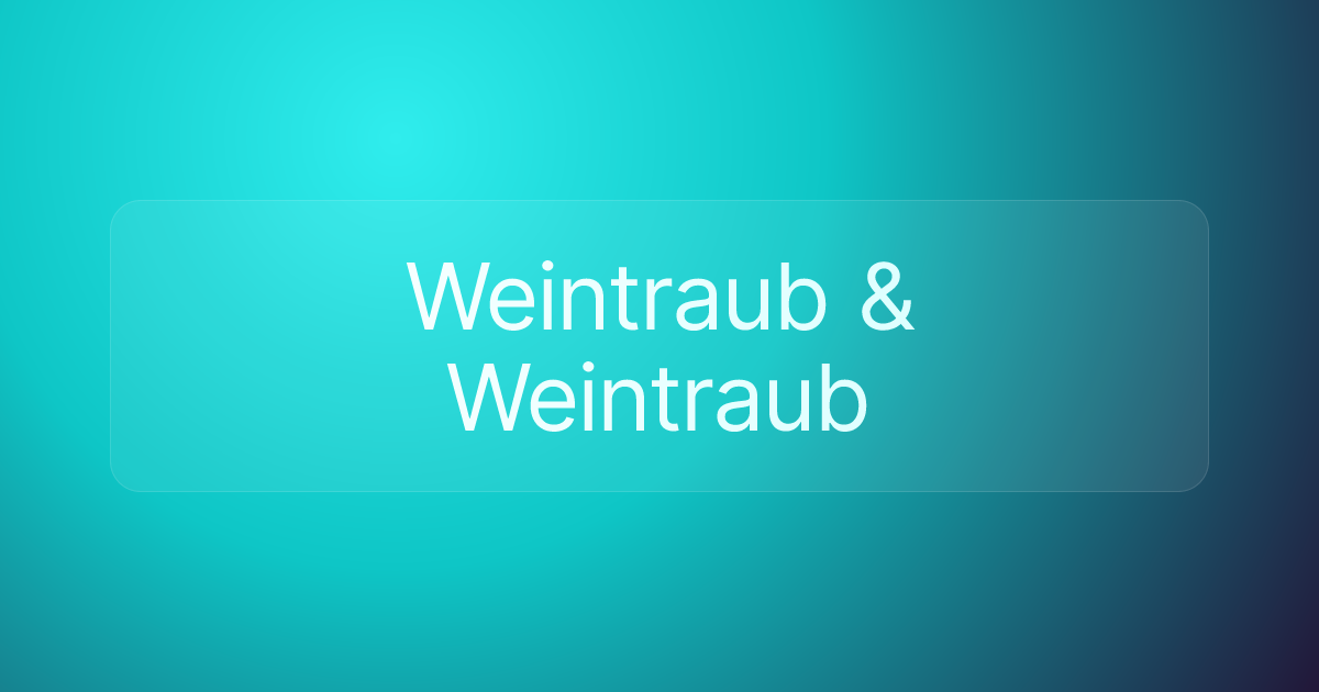Weintraub & Weintraub