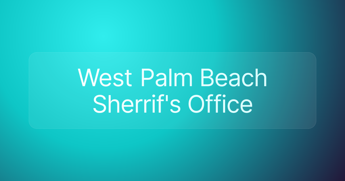 West Palm Beach Sherrif's Office
