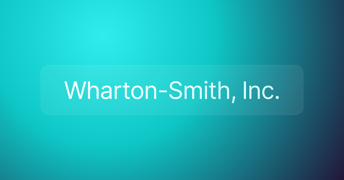 Wharton-Smith, Inc.