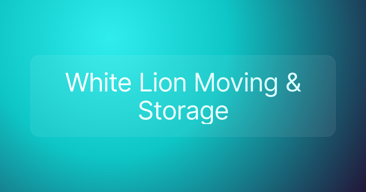 White Lion Moving & Storage
