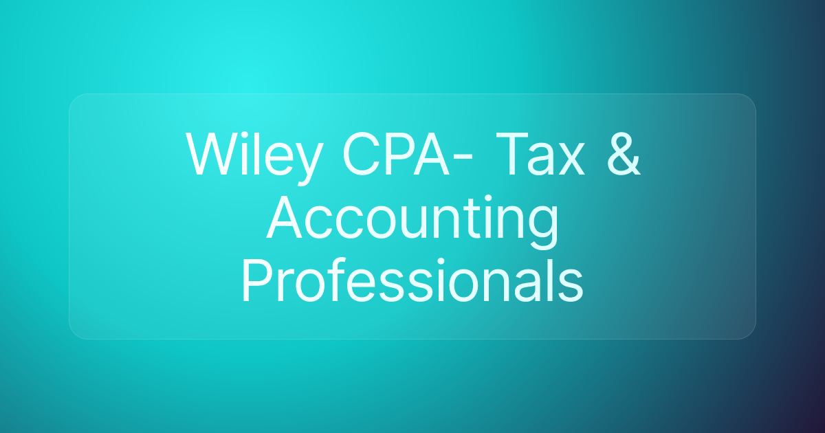 Wiley CPA- Tax & Accounting Professionals