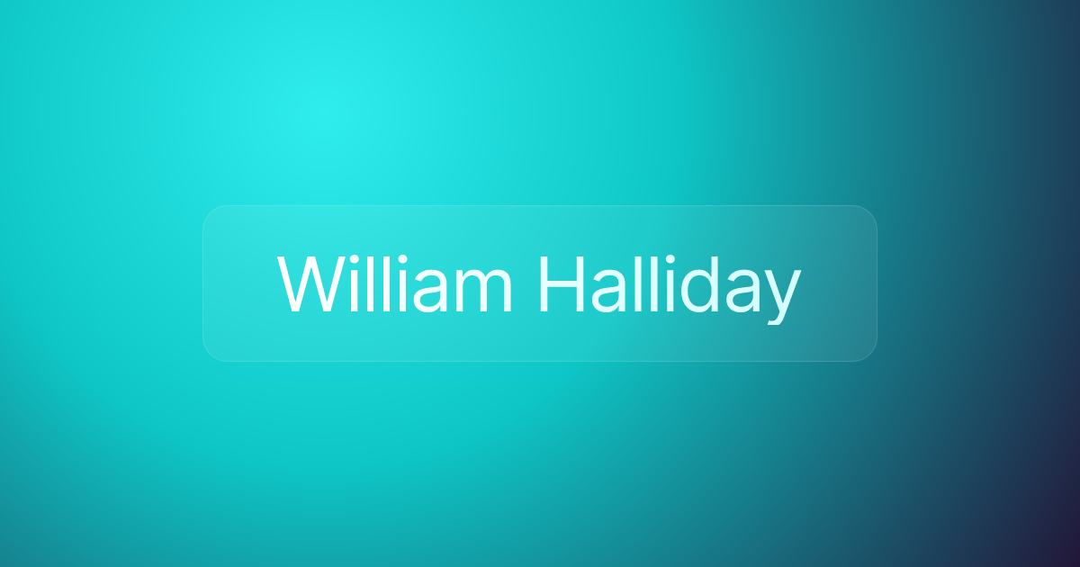 William Halliday