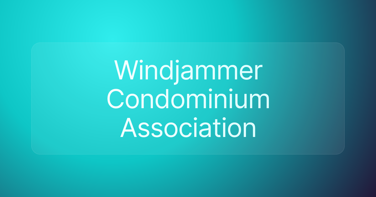 Windjammer Condominium Association
