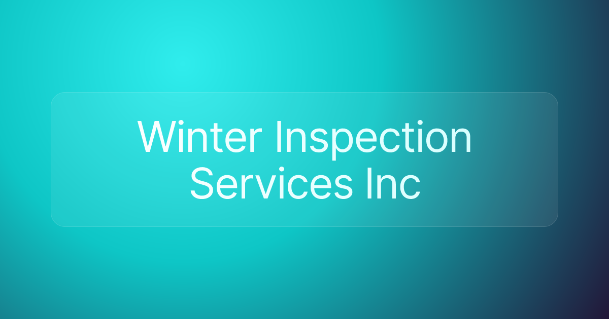Winter Inspection Services Inc